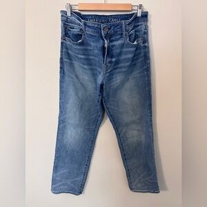 American Eagle Outfitters Men's Light Blue Straight leg denim jeans size 36 x 30